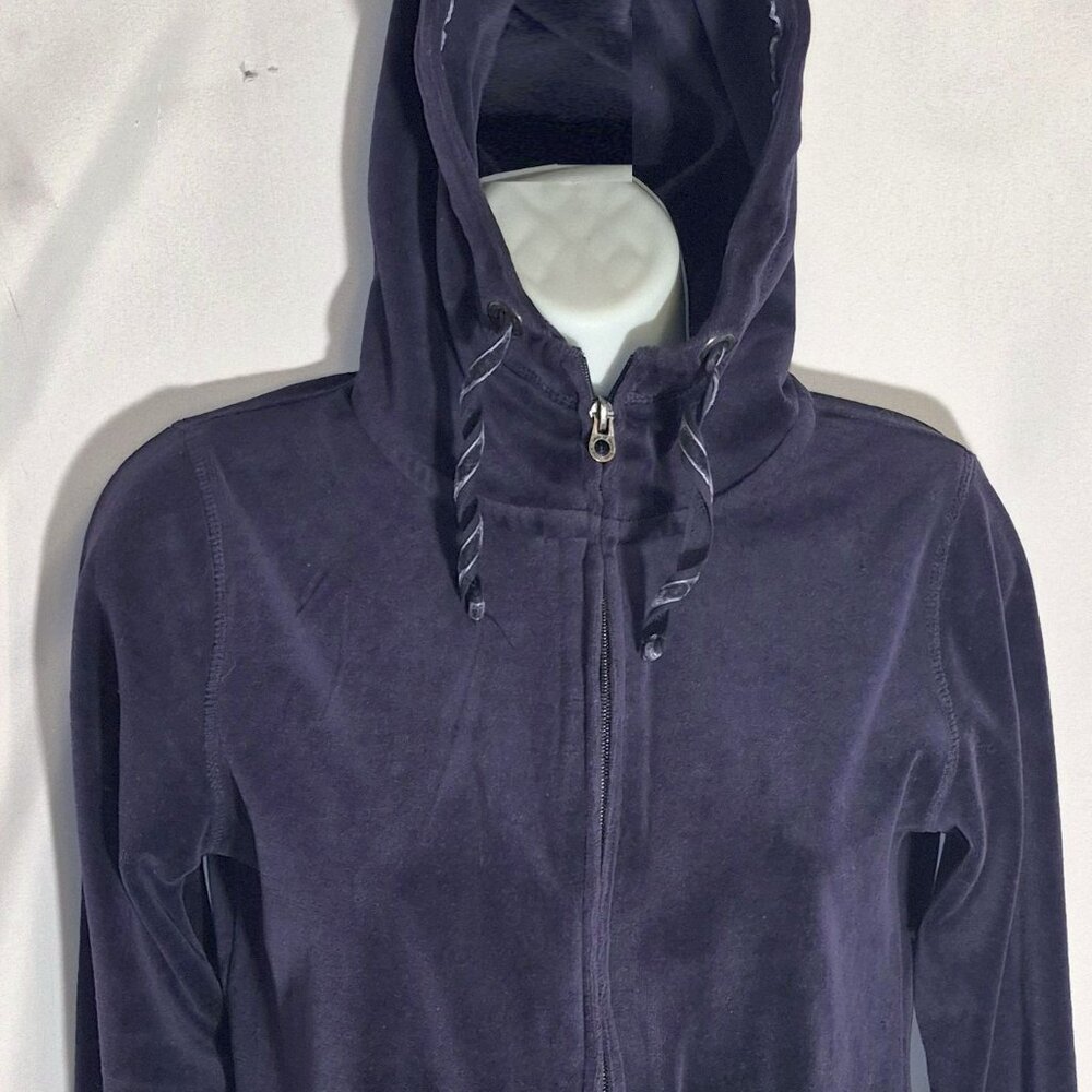 L.O.G.G./H&M fleece hoodie w/ zippered front, Dark Purple in size small - Picture 10 of 16
